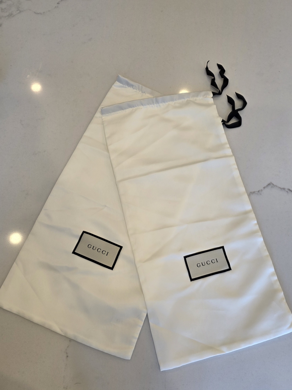 Gucci Satin Draw String Shoe Bags New